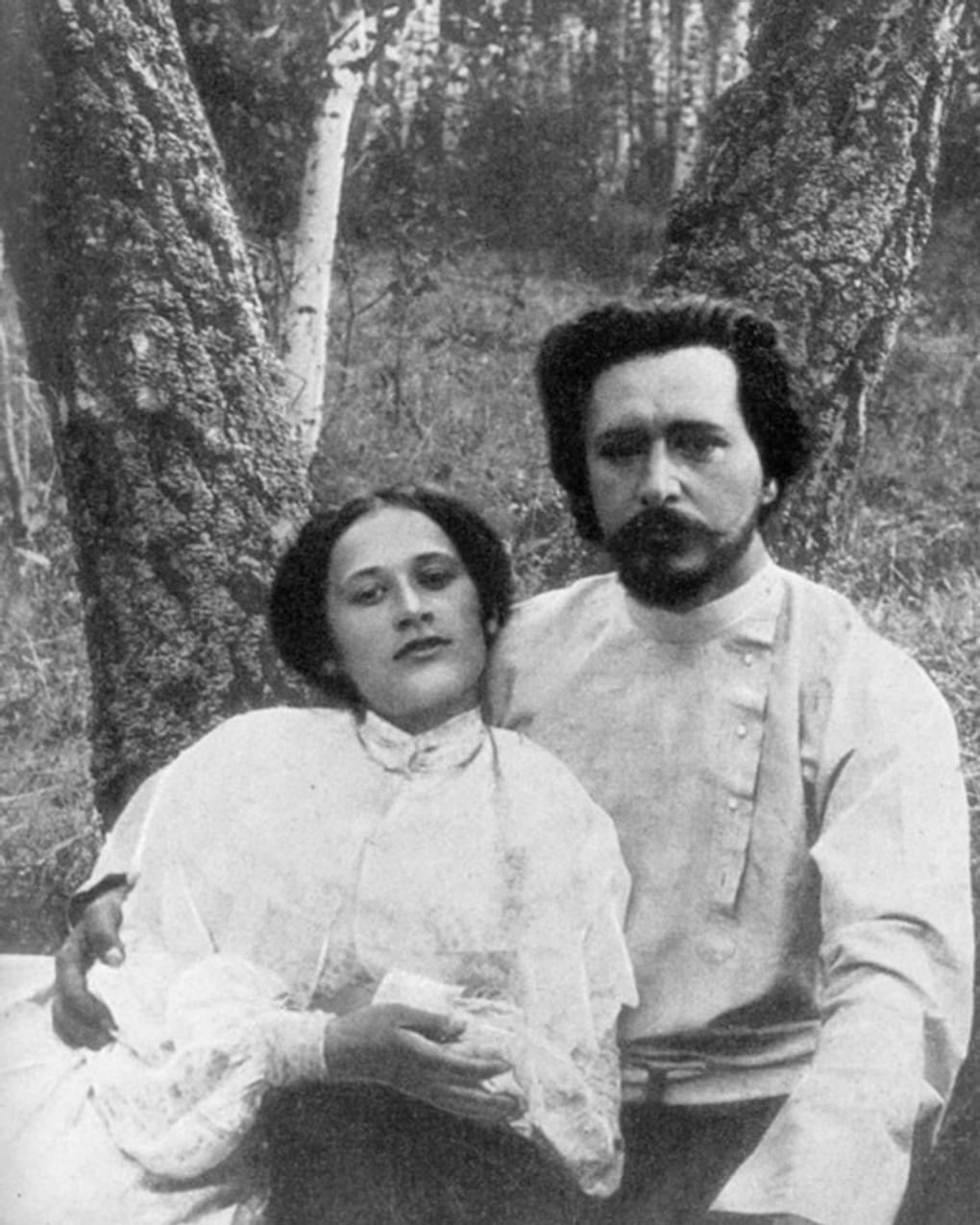 Леонид Андреев с первой женой Александрой Велигорской. 1903. Иллюстрация к книге Натальи Скороход «Леонид Андреев» (из серии «Жизнь замечательных людей»). Москва: Молодая Гвардия, 2013