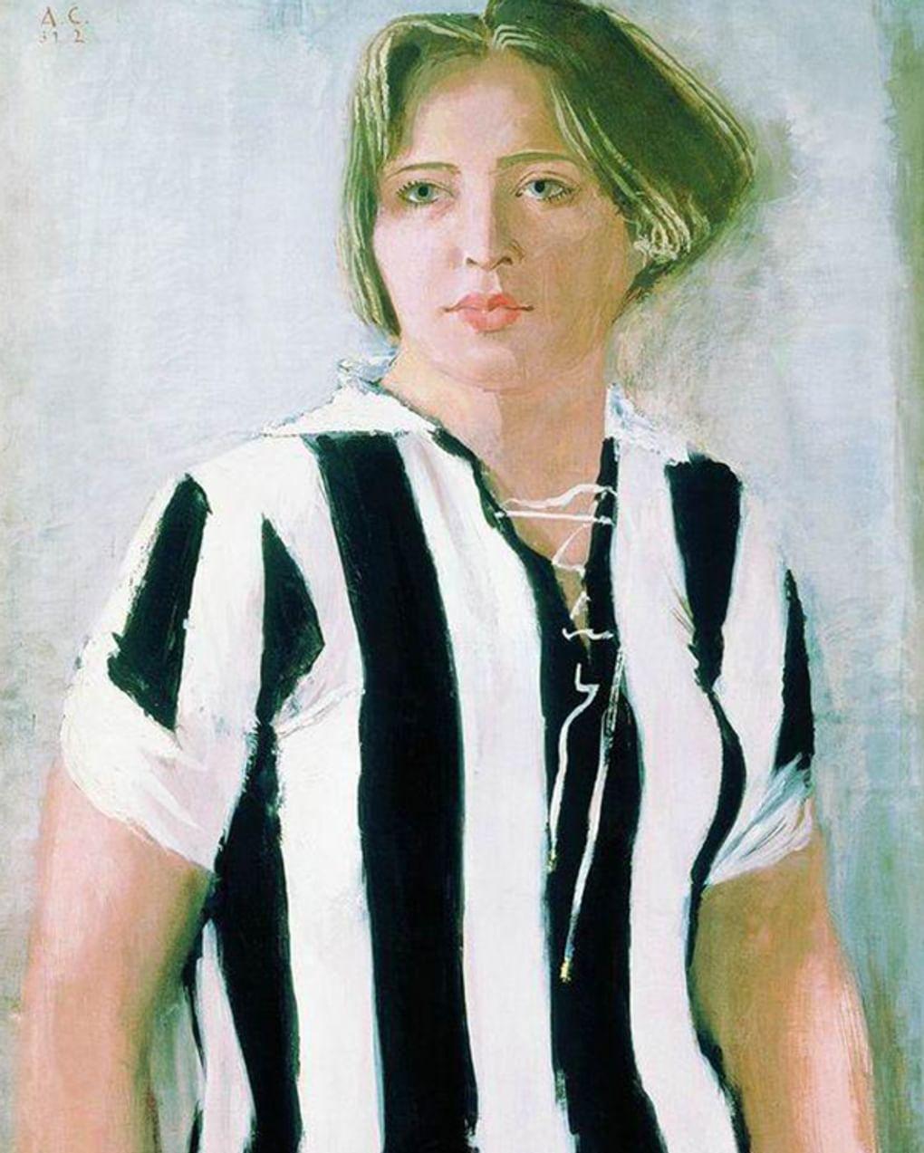 Александр Самохвалов. Девушка в футболке (фрагмент). 1932. Государственный Русский музей, Санкт-Петербург