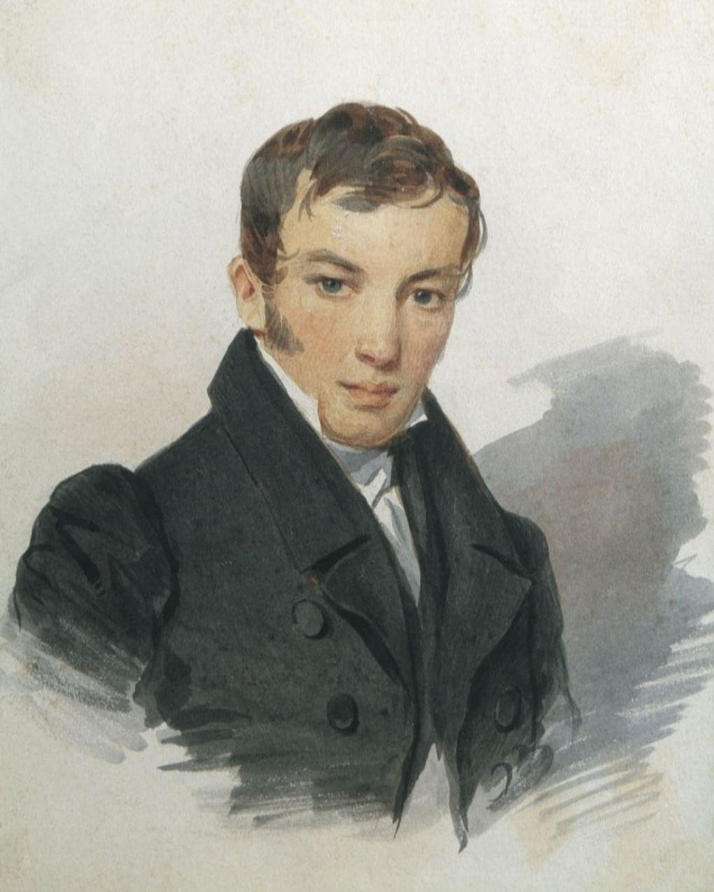 Петр Соколов. Портрет Василия Жуковского. 1820-е. Музей В.А. Тропинина и московских художников его времени, Москва