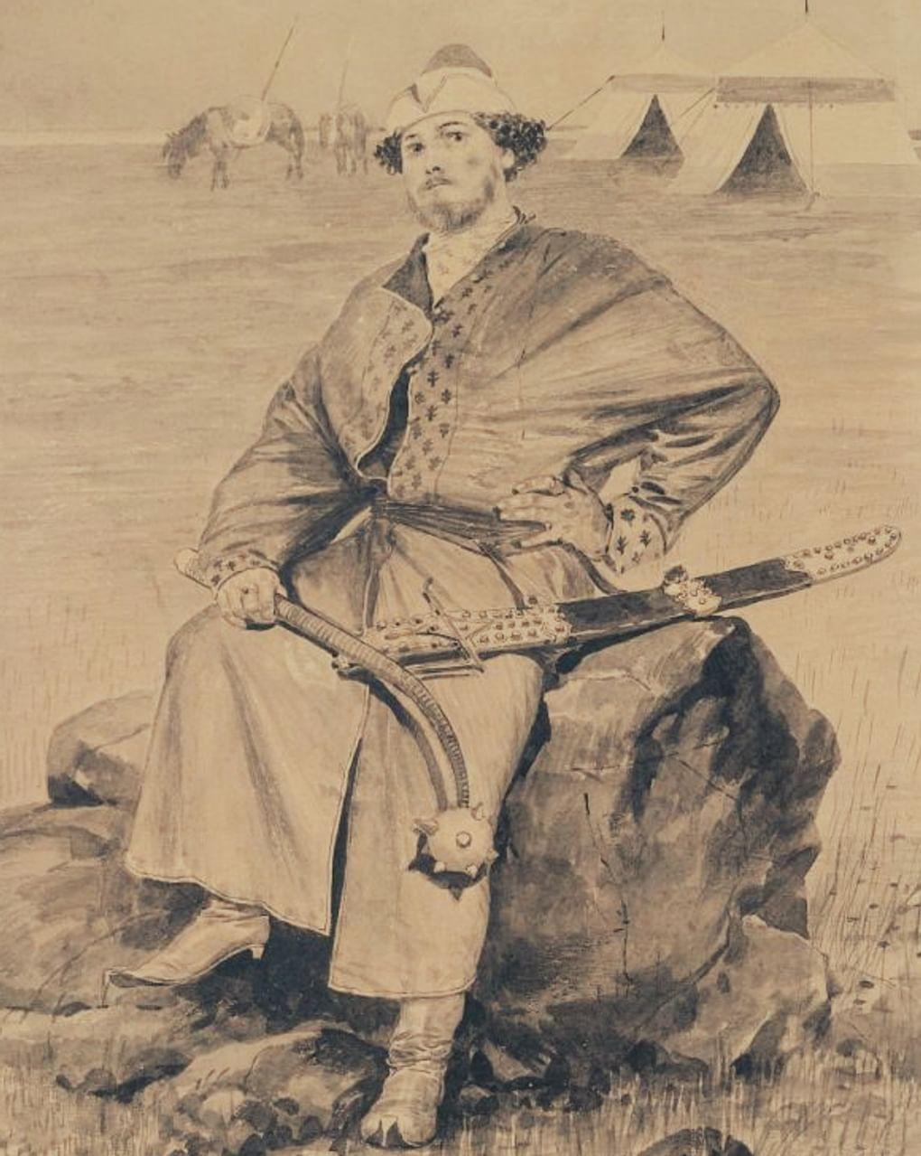 Андрей Рябушкин. Алеша Попович (фрагмент). Не позднее 1895. Рыбинский государственный историко-архитектурный и художественный музей-заповедник, Рыбинск, Ярославская область