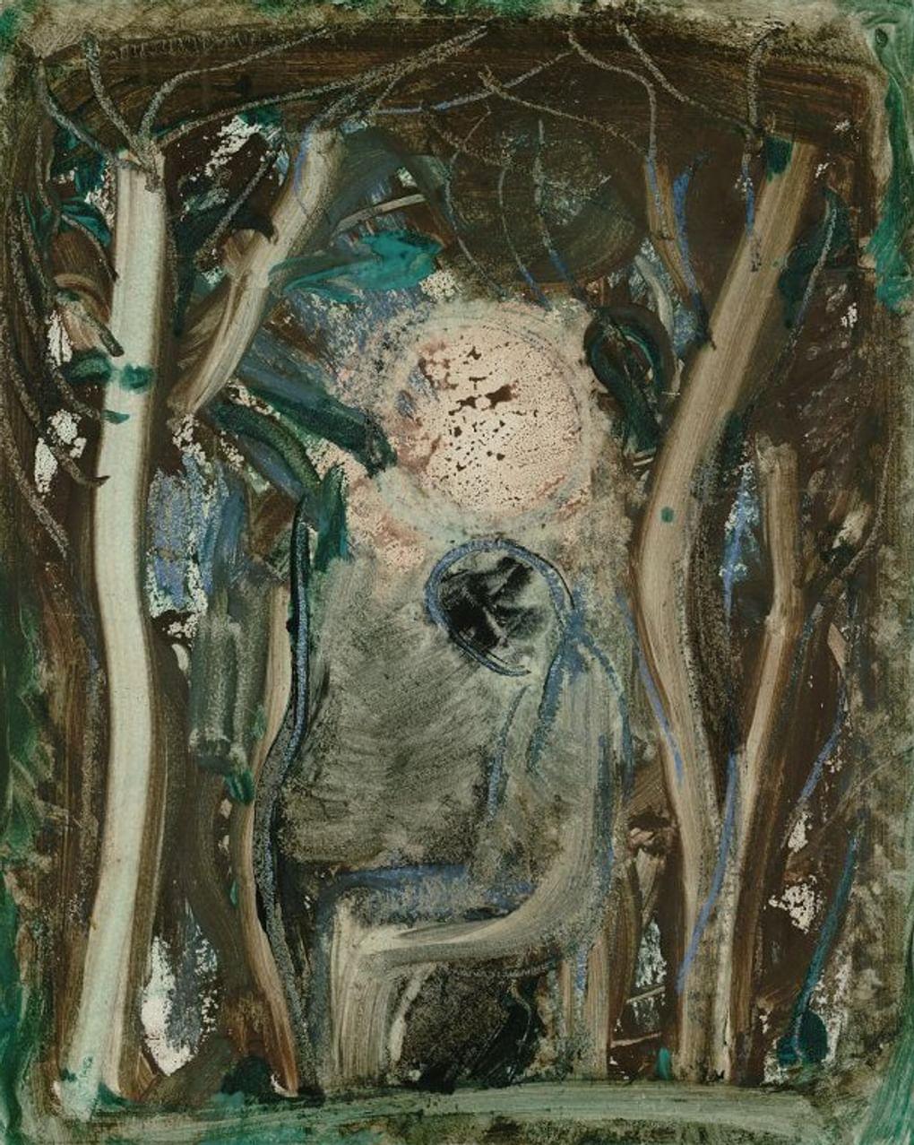 Александра Корсакова. Лесная ведьма. Иллюстрация к поэме Велимира Хлебникова «Лесная дева». 1970 (?). Московский музей современного искусства, Москва