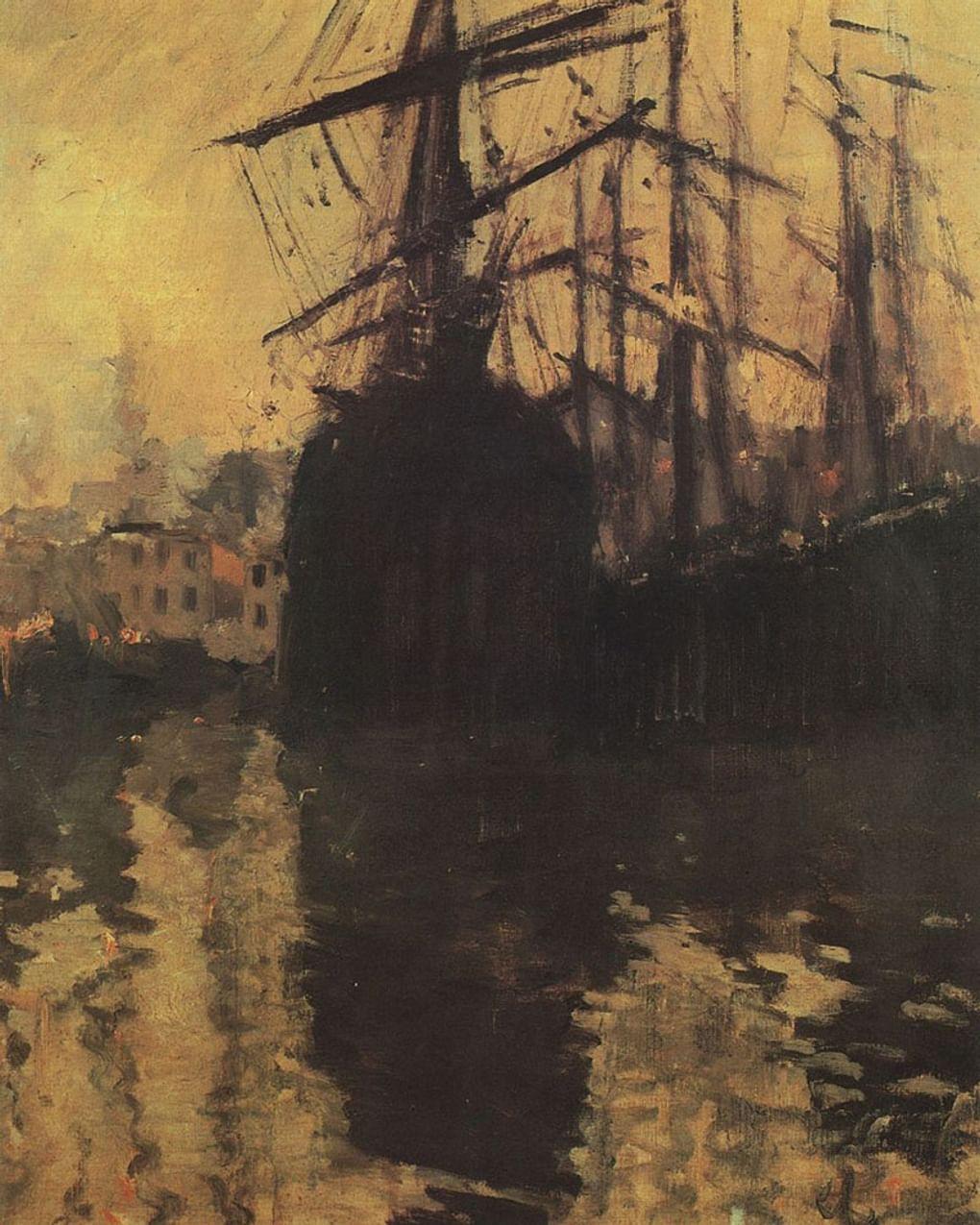 Константин Коровин. Порт в Марселе (фрагмент). 1890-е. Государственная Третьяковская галерея, Москва