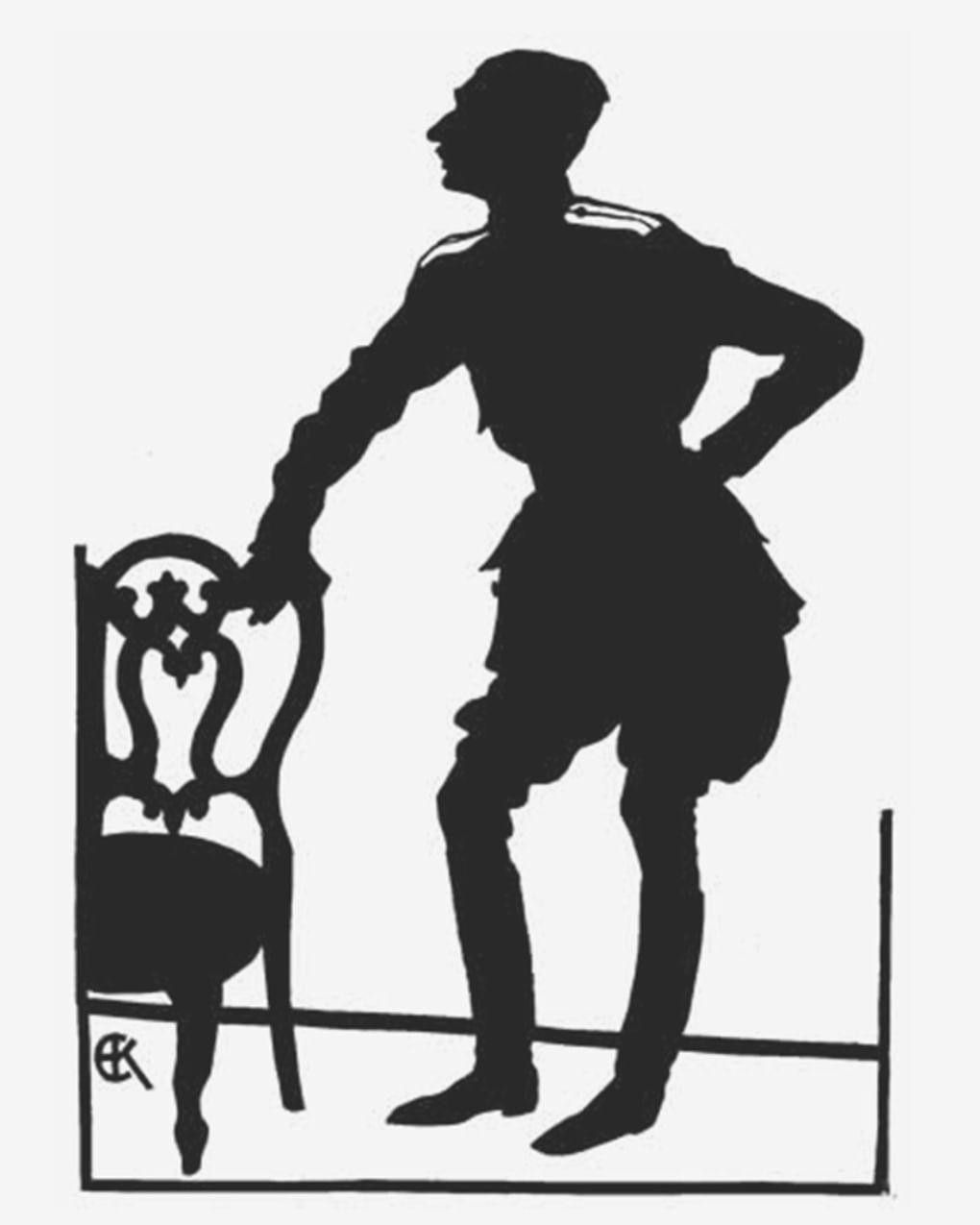 Елизавета Кругликова. Силуэтный портрет Якулова (фрагмент). 1915–1917. Национальная галерея Армении, Ереван, Республика Армения