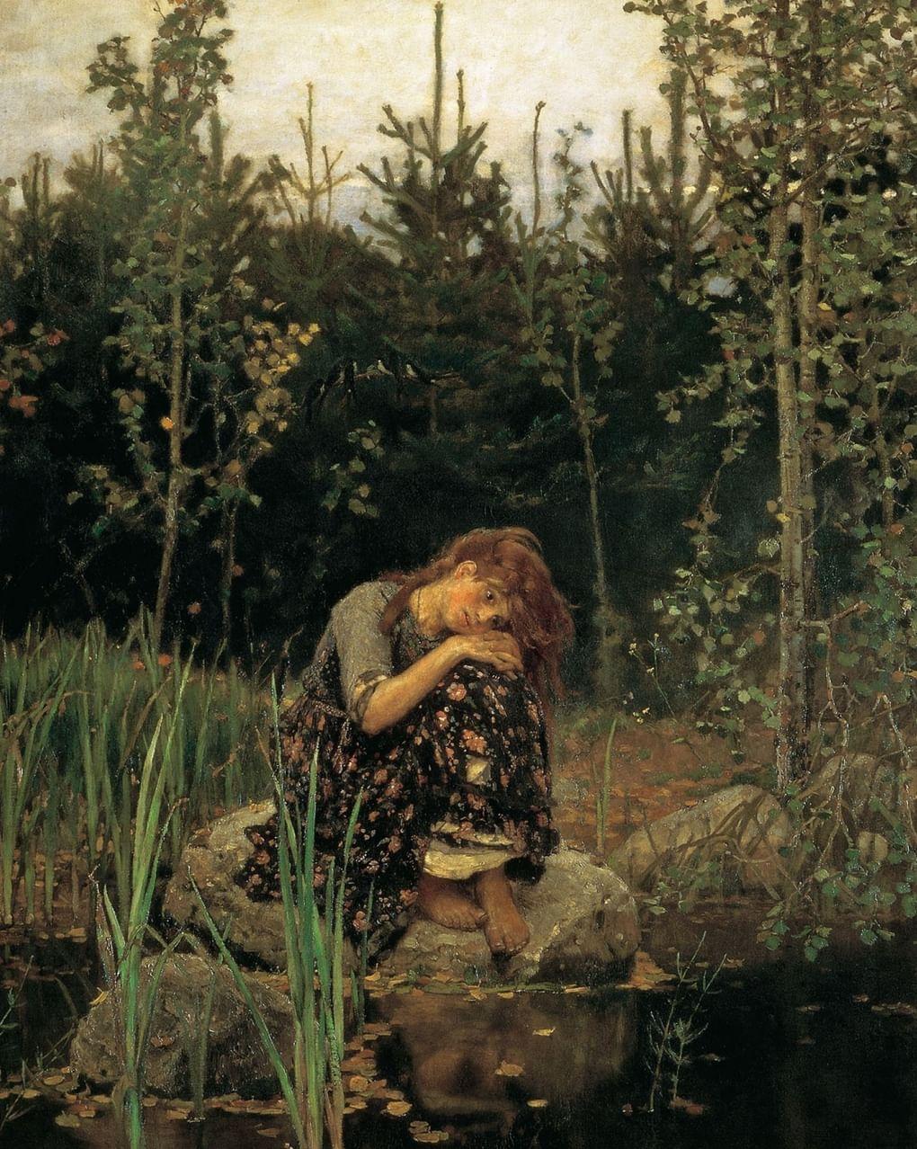 Виктор Васнецов. Аленушка (фрагмент). 1881. Государственная Третьяковская галерея, Москва
