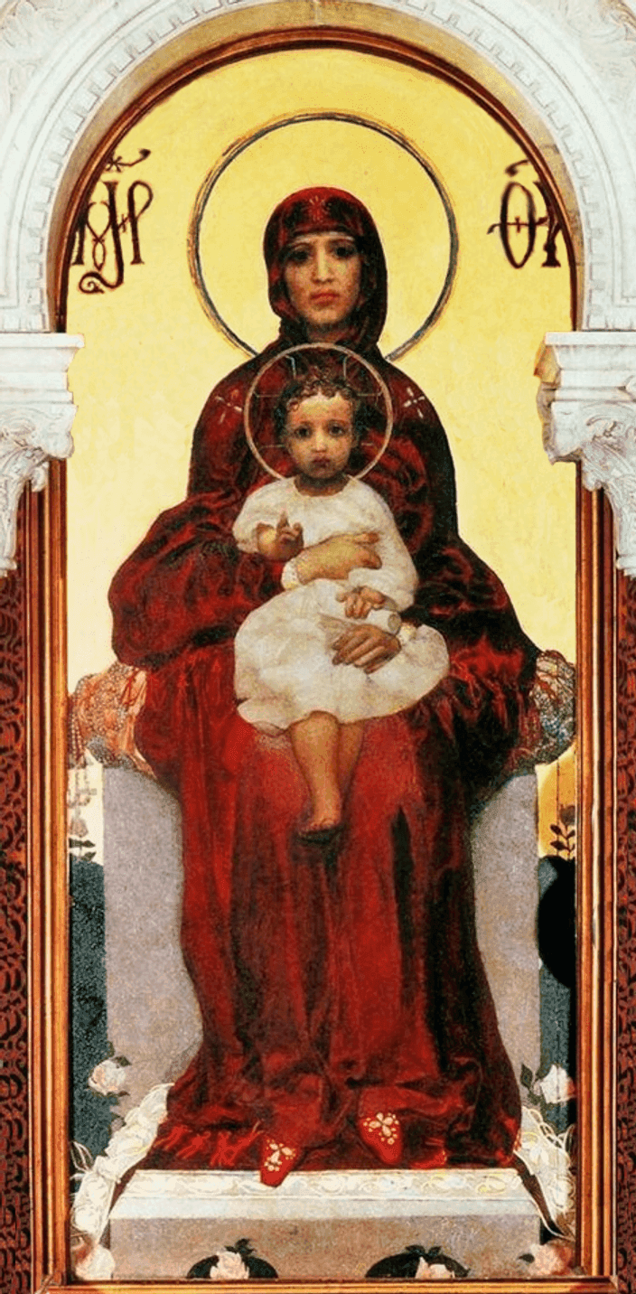 Михаил Врубель. Мадонна с младенцем. 1884–1885. Кирилловская церковь (церковь Святых Кирилла и Афанасия Александрийских), Киев, Украина