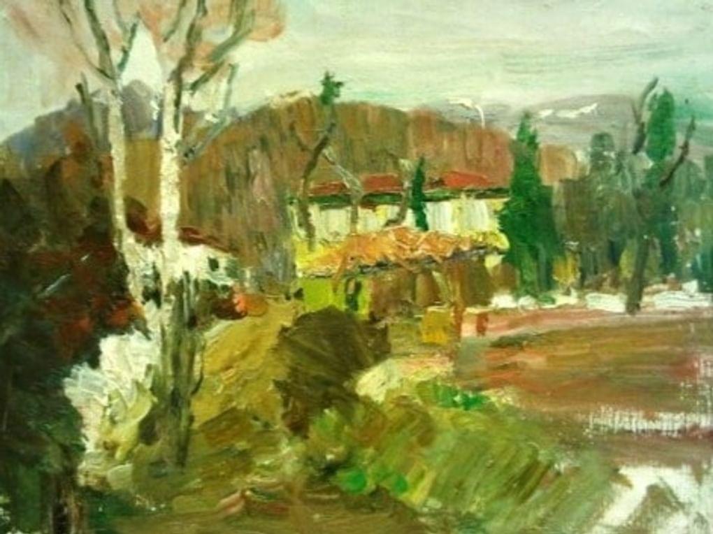 Виктор Сорокин. Татарская деревня (фрагмент). 1939. Художественный музей им. В.С. Сорокина – Дом Мастера, Липецк