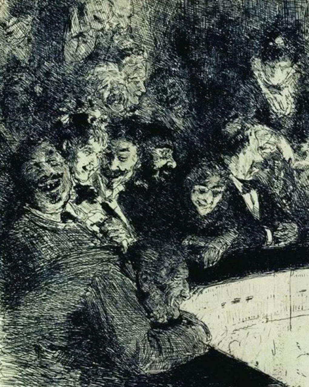 Илья Репин. В верхнем ярусе театра (фрагмент). 1920. Витебский художественный музей, Витебск, Республика Беларусь