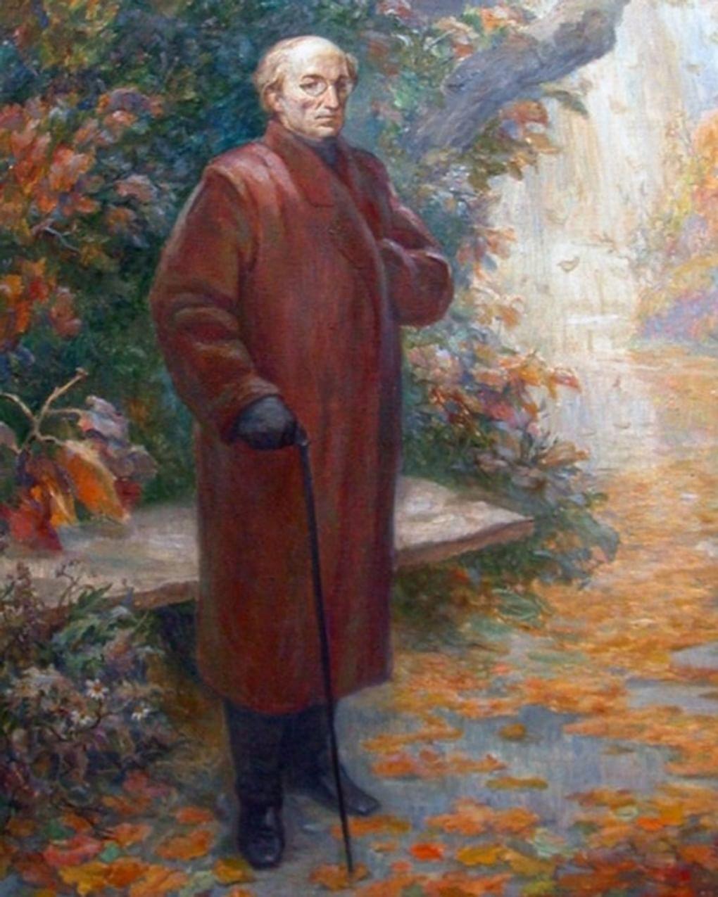 Сергей Родионов. Портрет Федора Тютчева в парке. Фоторепродукция Татьяны Шепелевой. Изображение: book-hall.ru