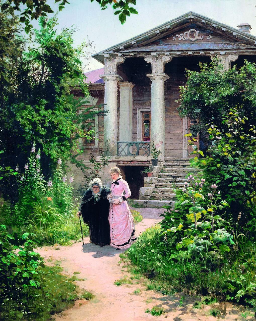 Василий Поленов. Бабушкин сад (фрагмент). 1878. Государственная Третьяковская галерея, Москва