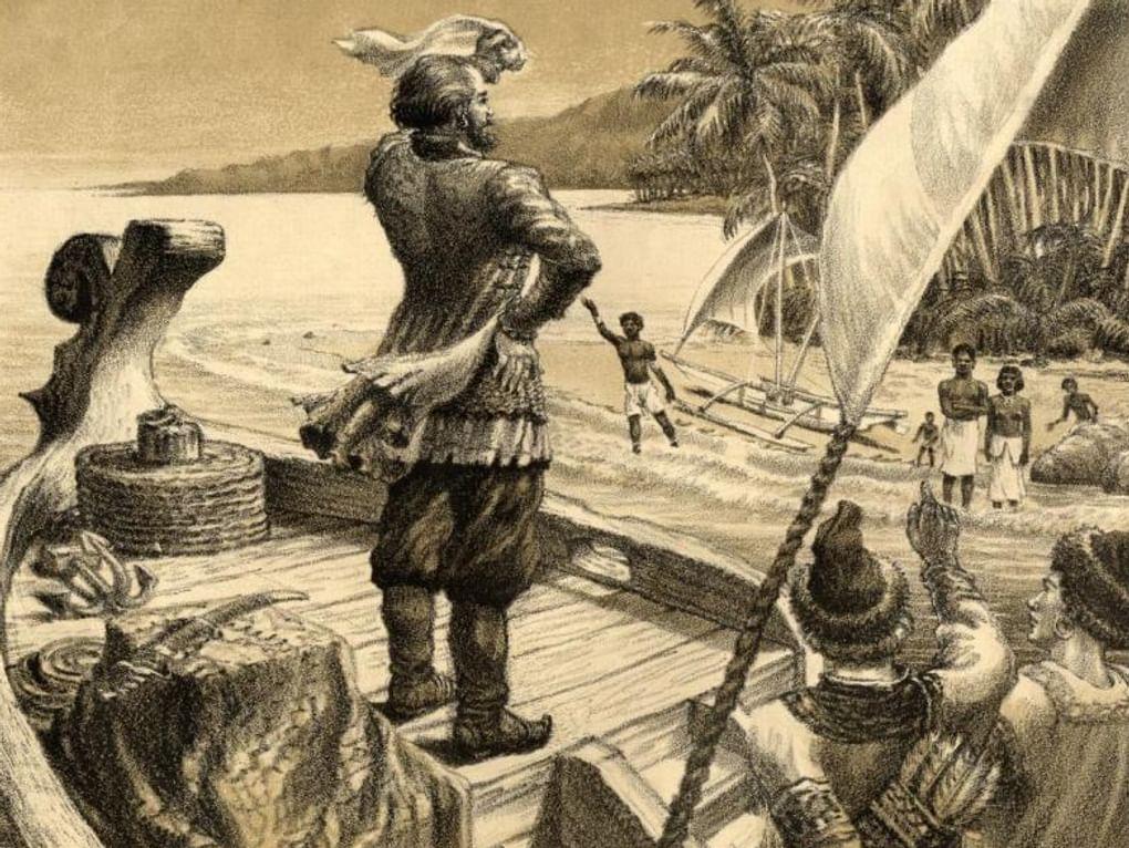 Виктор Свешников. Афанасий Никитин в Индии. 1956. Ивангородский музей, Ивангород, Ленинградская область