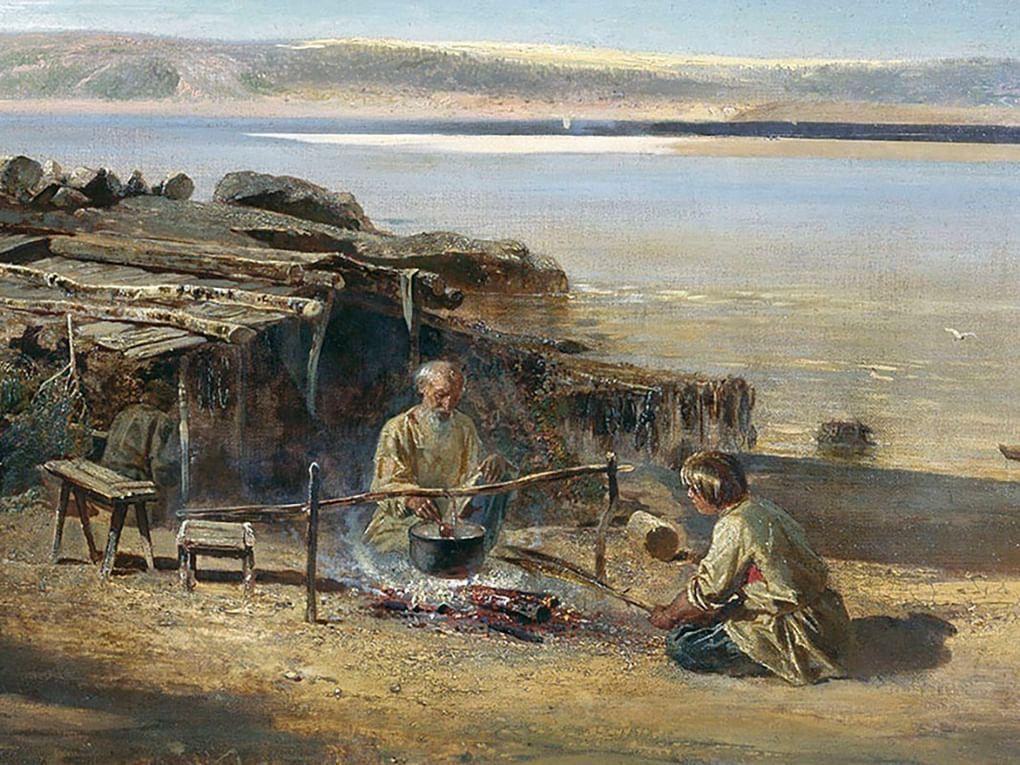 Алексей Саврасов. Рыбаки на Волге (фрагмент). 1872. Государственная Третьяковская галерея, Москва