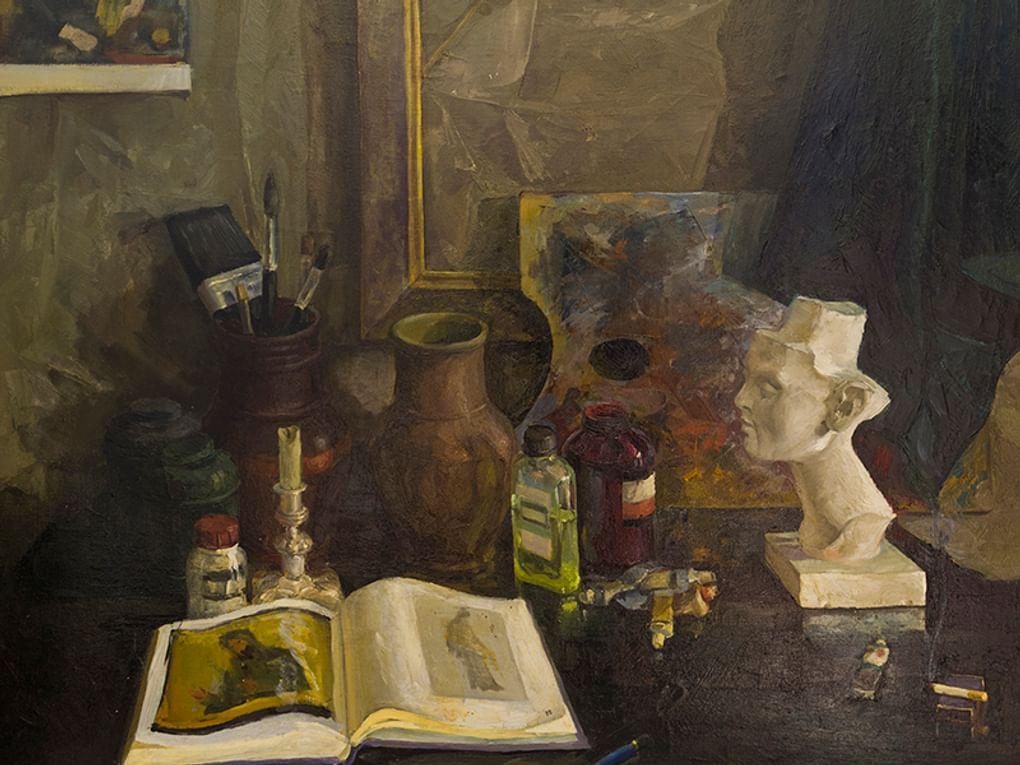 Леонид Филатов. Натюрморт с книгой (фрагмент). 2-я половина XX века. Волгодонский художественный музей, Волгодонск, Ростовская область
