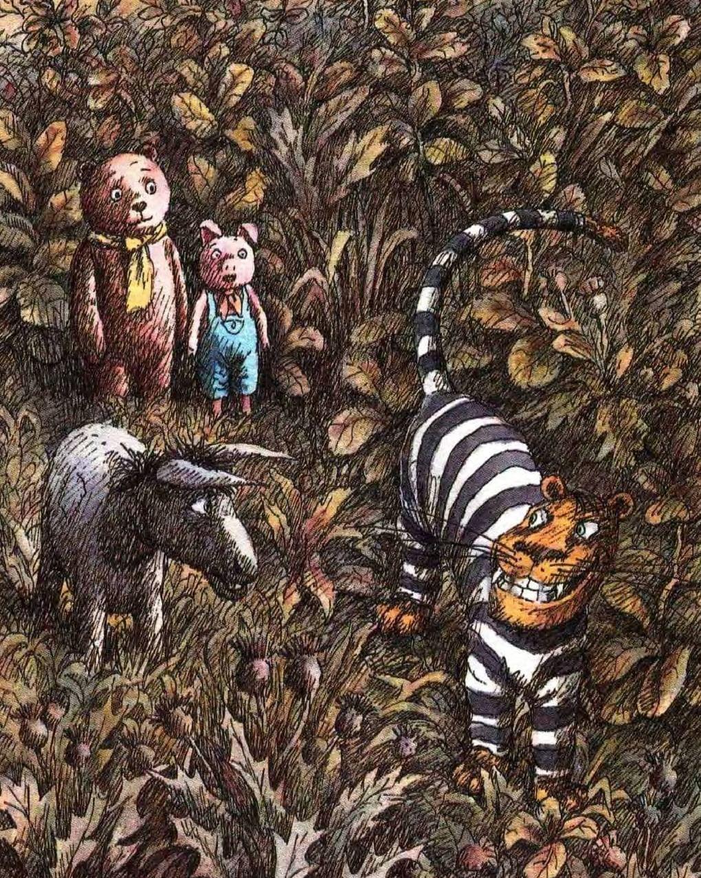 Борис Диодоров. Иллюстрация к книге Алана Милна «Винни-Пух и все-все-все». Москва: издательство «Дом», 1992