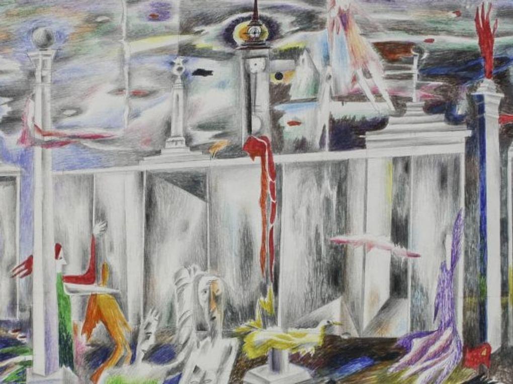 Юрий Лапшин. Эскиз к спектаклю «Мастер и Маргарита». 1990. Государственный музейно-выставочный центр «РОСИЗО», Москва