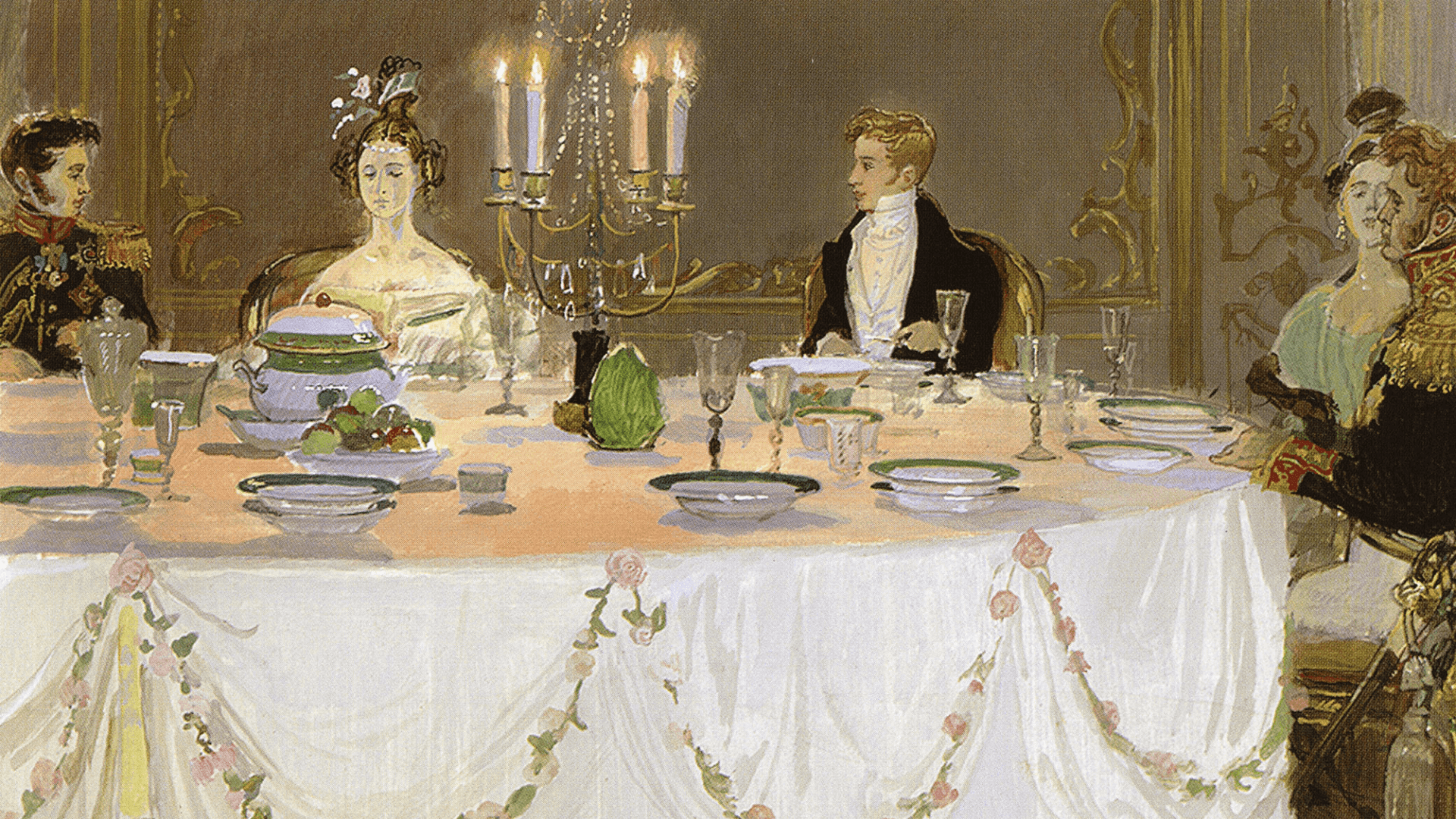 Дмитрий Белюкин. Иллюстрация к роману Александра Пушкина «Евгений Онегин». Москва: издательство «Андреевский флаг», 2002