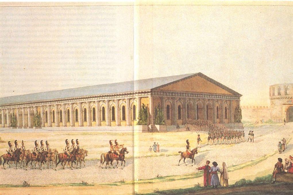 Августин де Бетанкур. Московский Манеж. Около 1820. Фотография: <a href="https://commons.wikimedia.org/w/index.php?curid=2539290" target="_blank" rel="noopener">commons.wikimedia</a>