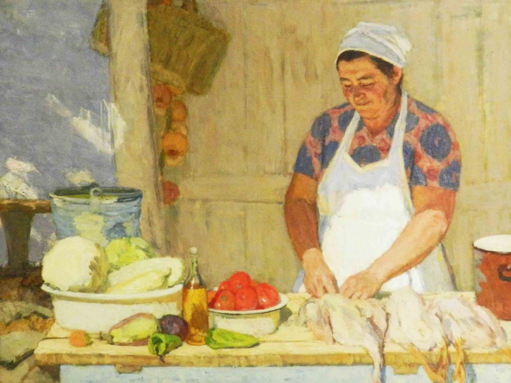 Василий Нечитайло. На полевом стане. 1977. Мордовский республиканский музей изобразительных искусств имени С.Д. Эрьзи, Саранск