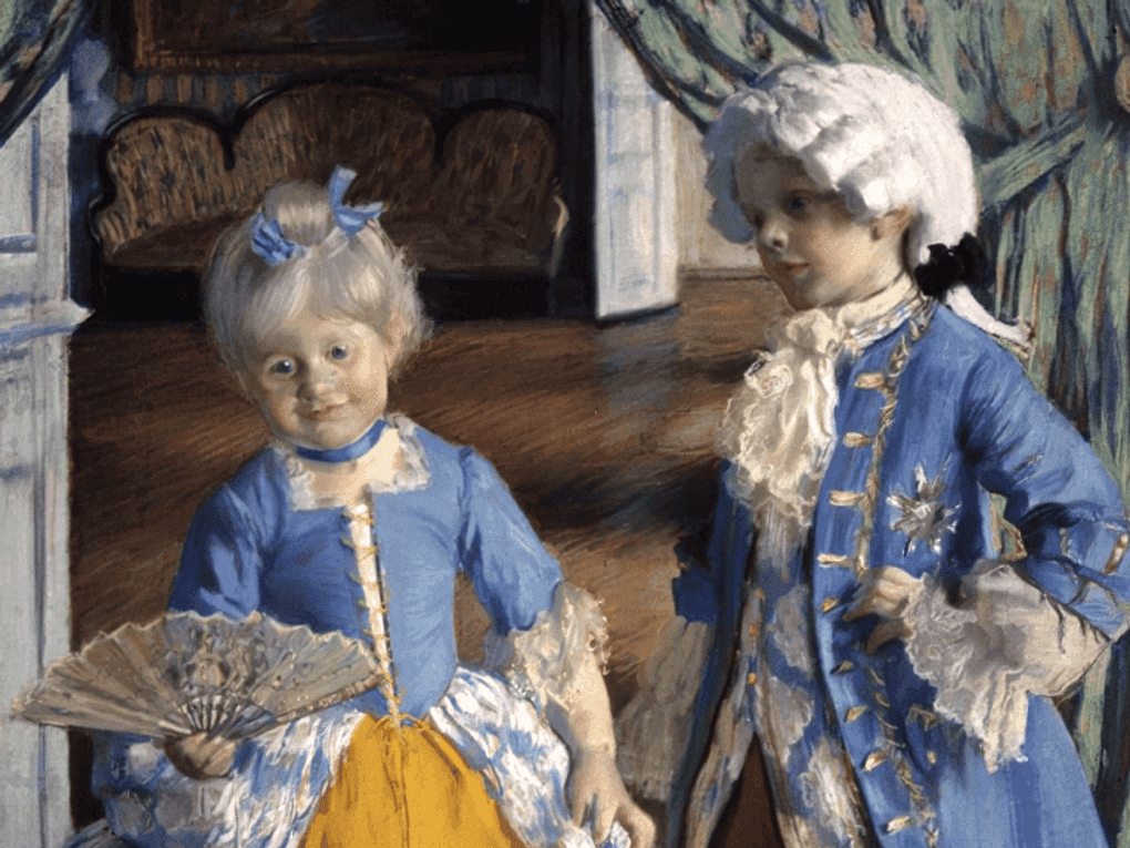 Борис Кустодиев. Дети в маскарадных костюмах (фрагмент). 1909. Государственный Русский музей, Санкт-Петербург