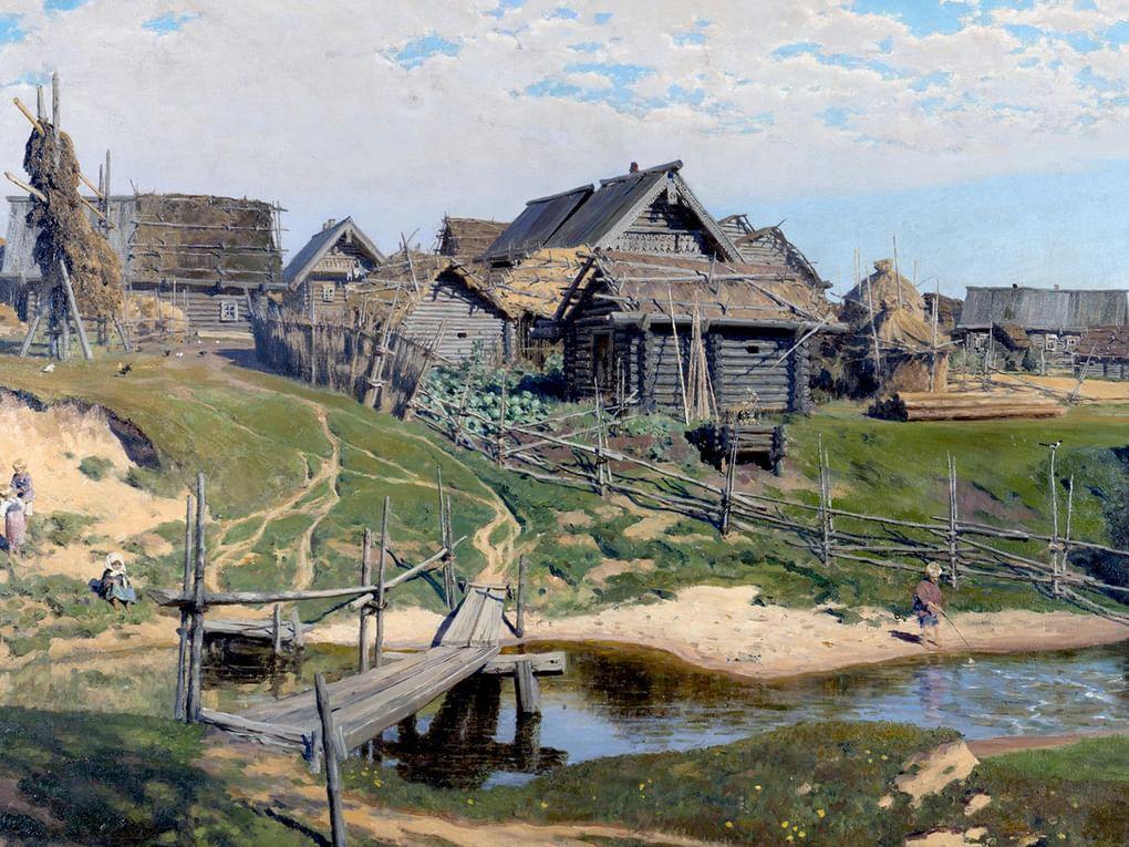 Василий Поленов. Русская деревня (фрагмент). 1889. Саратовский государственный художественный музей им. А.Н. Радищева, Саратов