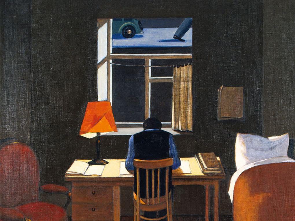 Виктор Пивоваров. Комната в подвале (фрагмент). Цикл «Едоки лимонов». 2005. Музей искусства авангарда (МАГМА), Москва