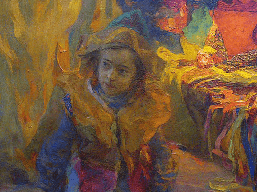 Василий Лебедев. Девочка в маскарадном костюме (фрагмент). 1905. Краснодарский краевой художественный музей им. Ф.А. Коваленко, Краснодар