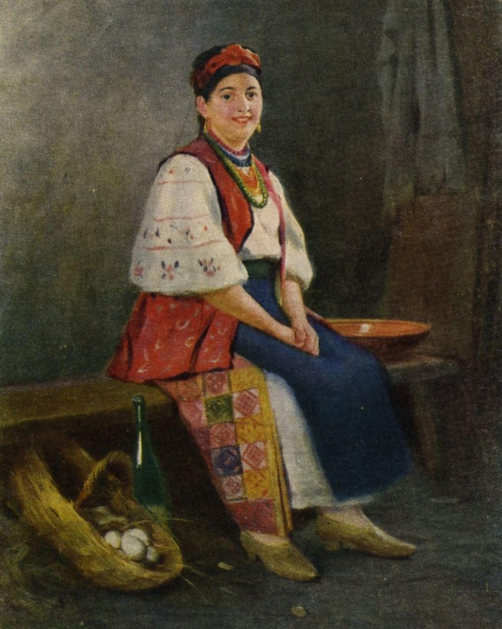 Николай Пимоненко. Молодая хозяйка (фрагмент). 1911. Воронежский областной художественный музей им. И.Н. Крамского, Воронеж