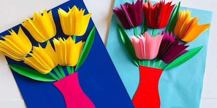 Основное изображение для события Мастер-класс «Тюльпаны из цветной бумаги»