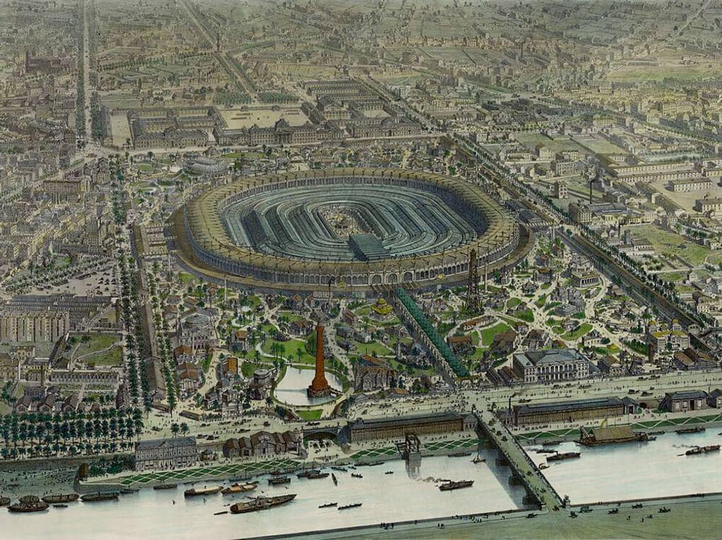 Выставочный дворец Всемирной выставки на Марсовом поле в Париже, Франция. 1867. Фотография: Библиотека конгресса, Вашингтон, США