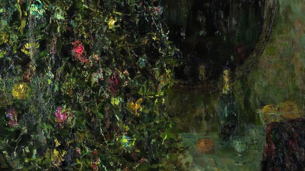 Евгений Рябинский. Новогодний вечер (фрагмент). 1991. Воронежский областной художественный музей им. И.Н. Крамского, Воронеж