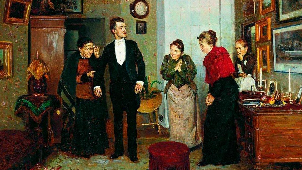 Владимир Маковский. Первый фрак (фрагмент). 1892. Государственное музейное объединение «Художественная культура Русского Севера», Архангельск