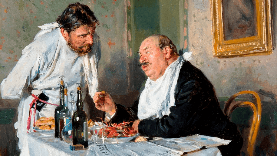 Владимир Маковский. В трактире (фрагмент). 1887. Частное собрание