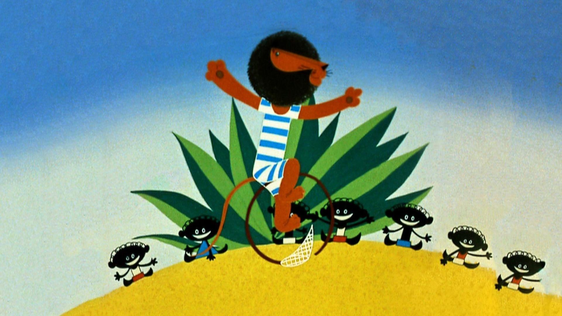 Кадр из мультипликационного фильма Федора Хитрука «Каникулы Бонифация» (1965)