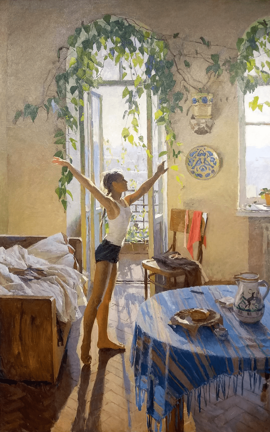 Татьяна Яблонская. Утро. 1954. Государственная Третьяковская галерея, Москва