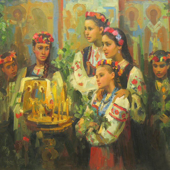 Борис Кустодиев. Масленичное гулянье (фрагмент). 1919. Государственный Русский музей, Санкт-Петербург