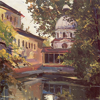 Дмитрий Налбандян. Германия. Потcдам. Музейный дворик. 1972. Частное собрание