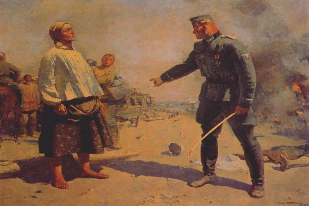 Рассмотрите репродукцию картины с в герасимова мать партизана какие качества русской женщины