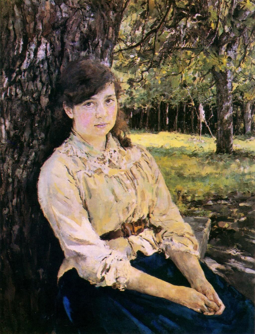 Картина Валентина Серова «Девушка, освещенная солнцем». Описание картины.