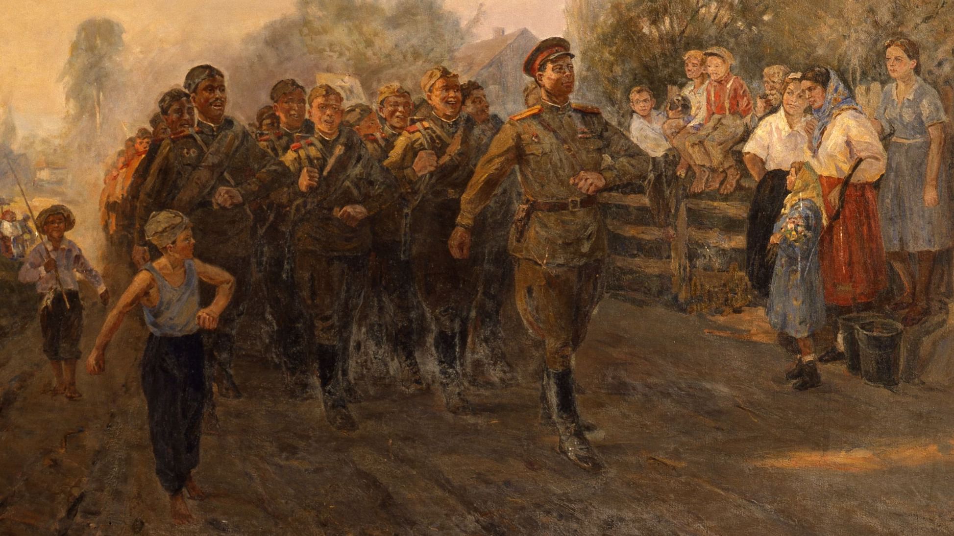 Петр Жигимонт. Солдатская песня (фрагмент). 1954. Музей истории военной формы одежды, Москва