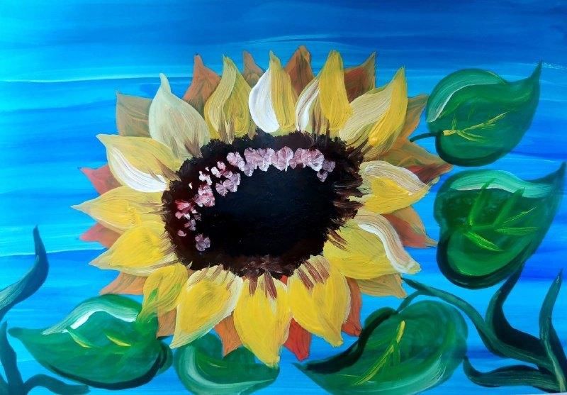 Мастер-класс по рисованию «Цветок солнца — подсолнух»